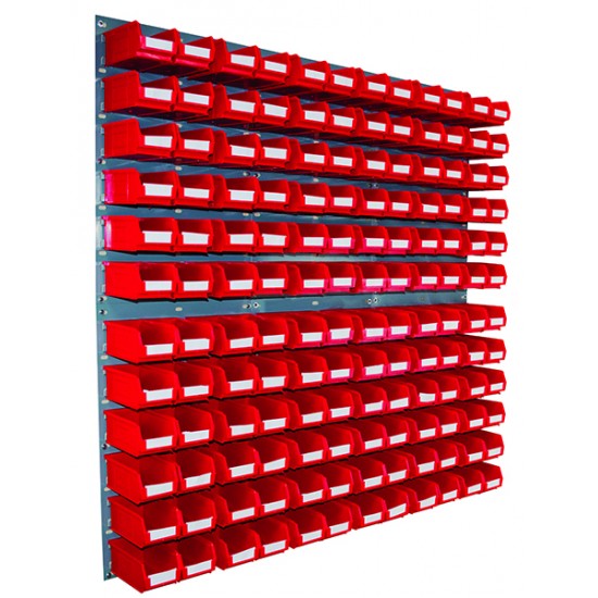 Barton Topstore Wall-Mounted Louvre Panel Bin Kit 010220 with 144 x TC2 Bins Barton Topstore Wall-Mounted Louvre Panel Bin Kit 010220 with 144 x TC2 Bins