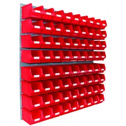 Barton Topstore Wall-Mounted Louvre Panel Bin Kit 010221 with 72 x TC3 Bins Barton Topstore Wall-Mounted Louvre Panel Bin Kit 010221 with 72 x TC3 Bins