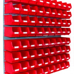 Barton Topstore Wall-Mounted Louvre Panel Bin Kit 010221 with 72 x TC3 Bins Barton Topstore Wall-Mounted Louvre Panel Bin Kit 010221 with 72 x TC3 Bins
