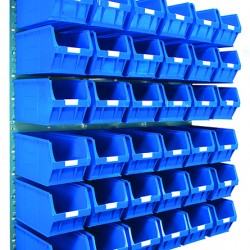 Barton Topstore Wall-Mounted Louvre Panel Bin Kit 010223 with 36 x TC5 Bins