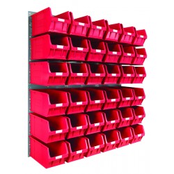 Barton Topstore Wall-Mounted Louvre Panel Bin Kit 010223 with 36 x TC5 Bins Barton Topstore Wall-Mounted Louvre Panel Bin Kit 010223 with 36 x TC5 Bins