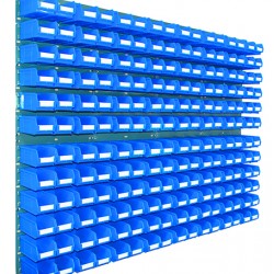 Barton Topstore Wall-Mounted Louvre Panel Bin Kit 010225 with 192 x TC2 Bins