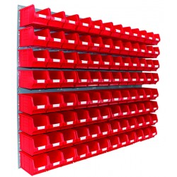 Barton Topstore Wall-Mounted Louvre Panel Bin Kit 010226 with 96 x TC3 Bins Barton Topstore Wall-Mounted Louvre Panel Bin Kit 010226 with 96 x TC3 Bins