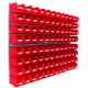 Barton Topstore Wall-Mounted Louvre Panel Bin Kit 010226 with 96 x TC3 Bins