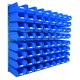 Barton Topstore Wall-Mounted Louvre Panel Bin Kit 010227 with 64 x TC4 Bins