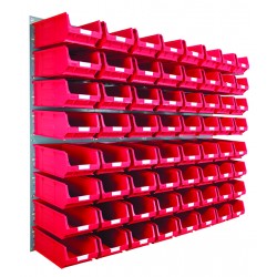 Barton Topstore Wall-Mounted Louvre Panel Bin Kit 010227 with 64 x TC4 Bins Barton Topstore Wall-Mounted Louvre Panel Bin Kit 010227 with 64 x TC4 Bins
