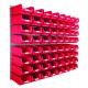 Barton Topstore Wall-Mounted Louvre Panel Bin Kit 010227 with 64 x TC4 Bins