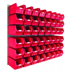 Barton Topstore Wall-Mounted Louvre Panel Bin Kit 010228 with 48 x TC5 Bins Barton Topstore Wall-Mounted Louvre Panel Bin Kit 010228 with 48 x TC5 Bins