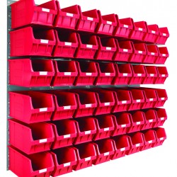 Barton Topstore Wall-Mounted Louvre Panel Bin Kit 010228 with 48 x TC5 Bins Barton Topstore Wall-Mounted Louvre Panel Bin Kit 010228 with 48 x TC5 Bins
