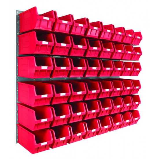 Barton Topstore Wall-Mounted Louvre Panel Bin Kit 010228 with 48 x TC5 Bins Barton Topstore Wall-Mounted Louvre Panel Bin Kit 010228 with 48 x TC5 Bins