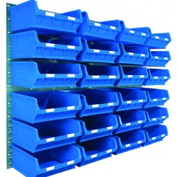 Barton Topstore Wall-Mounted Louvre Panel Bin Kit 010229 with 24 x TC6 Bins