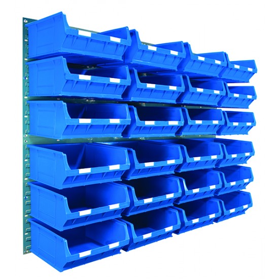 Barton Topstore Wall-Mounted Louvre Panel Bin Kit 010229 with 24 x TC6 Bins Barton Topstore Wall-Mounted Louvre Panel Bin Kit 010229 with 24 x TC6 Bins