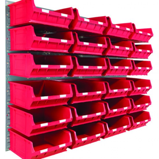 Barton Topstore Wall-Mounted Louvre Panel Bin Kit 010229 with 24 x TC6 Bins Barton Topstore Wall-Mounted Louvre Panel Bin Kit 010229 with 24 x TC6 Bins