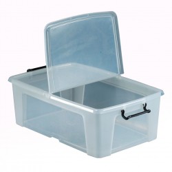 Storemaster 50 Litre Hinged Lid Transparent Storage Container 012473