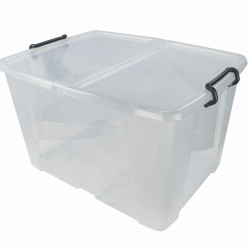 Storemaster 65-litre Hinged Lid Transparent Storage Containers 012474