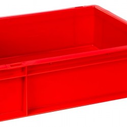 Topstore European 400 x 300mm Stacking Coloured Containers E4312-Red/5 (10 Litre)