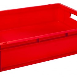Topstore European 600 x 400mm Stacking Coloured Containers E6412-RED/2 (22 Litre)