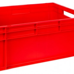 Topstore European 600 x 400mm Stacking Coloured Containers E6422-RED/2 (40 Litre)