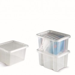 Topstore Transparent Polypropylene Topbox Containers 012455/10 (35 Litre)