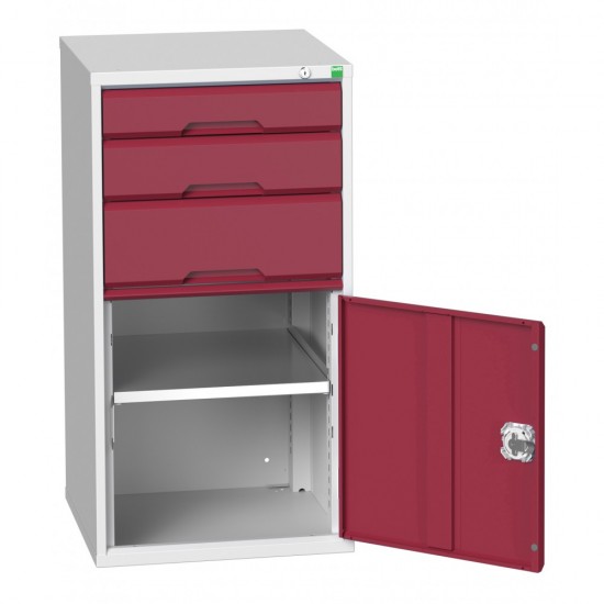 Bott Verso 525mm Wide Cupboard + 3 Drawers 16925061 Bott Verso 525mm Wide Cupboard + 3 Drawers 16925061