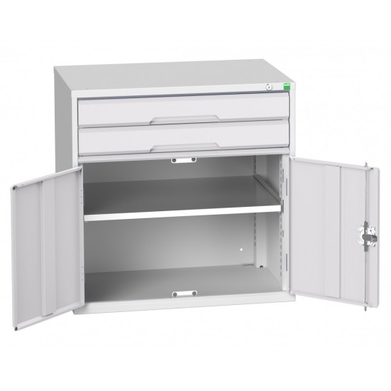 Bott Verso 800mm Wide Cupboard + 2 x Drawer Cabinet 16925116 Bott Verso 800mm Wide Cupboard + 2 x Drawer Cabinet 16925116