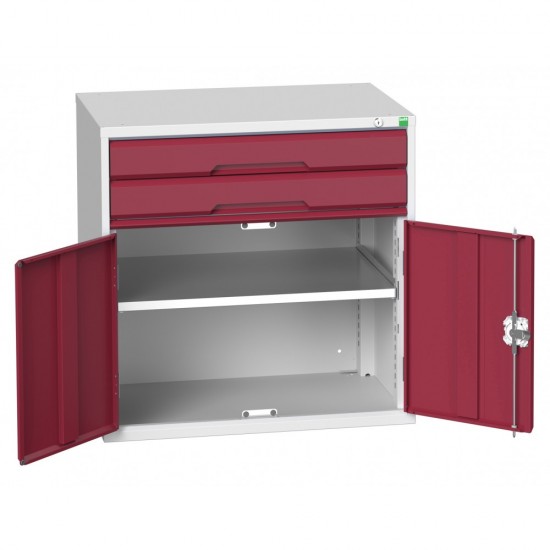 Bott Verso 800mm Wide Cupboard + 2 x Drawer Cabinet 16925116 Bott Verso 800mm Wide Cupboard + 2 x Drawer Cabinet 16925116