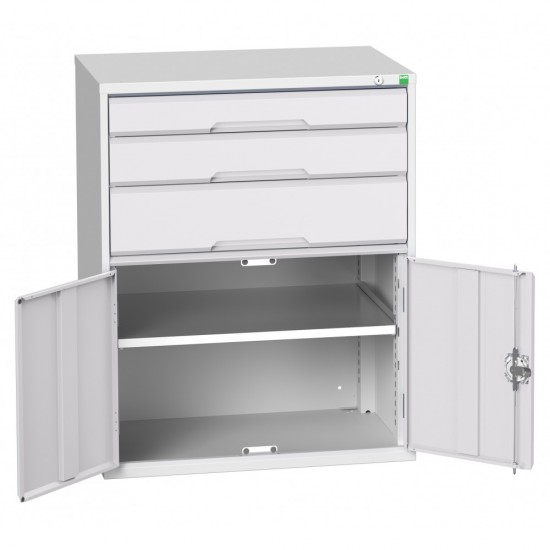 Bott Verso 1000mm Wide Cupboard + 3 x Drawer Cabinet 16925161