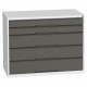 Bott Verso 1050mm Wide 5 Drawer Cabinet 16925212 Bott Verso 1050mm Wide 5 Drawer Cabinet 16925212