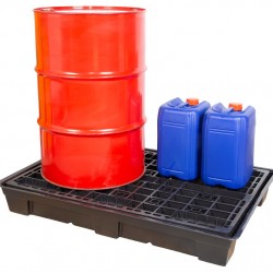 Recycled 2-Drum Plastic Spill Pallet EVO-SP2