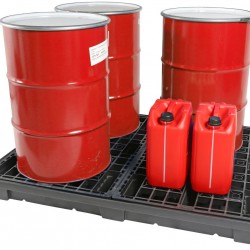 Recycled 4-Drum Plastic Spill Pallet EVO-SP4