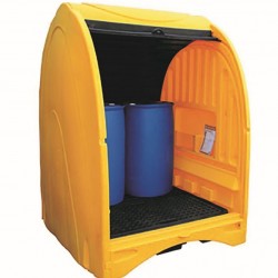 Polyethylene 4 Drum Hard Cover Spill Pallet FL-205-109