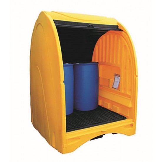 Polyethylene 4 Drum Hard Cover Spill Pallet FL-205-109