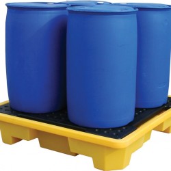 Polyethylene Four 205 Litre Drum Spill Pallet FL-205-112 