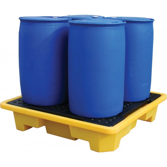 Polyethylene Four 205 Litre Drum Spill Pallet FL-205-112 