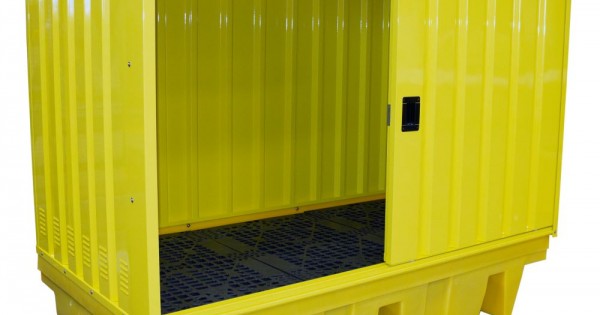 Covered Containment Double IBC Hard Cover Spill Pallet FL-205-117 | IBC Hard Covered Spill ...