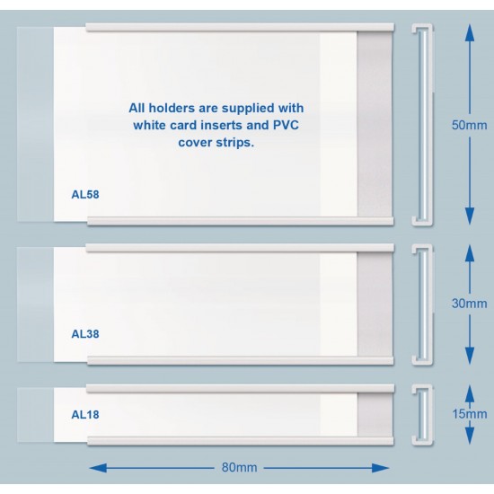 White Self-Adhesive Ticket Label Holders