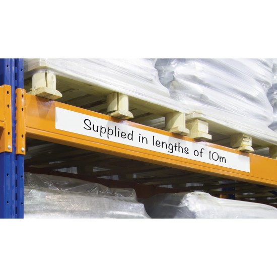 Magnetic Easy Wipe Racking Strip - White Magnetic Easy Wipe Racking Strip - White