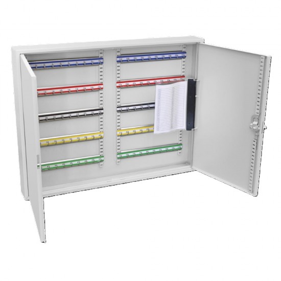 Double Door Wide Key Cabinet 100 Key Capacity SKC100W