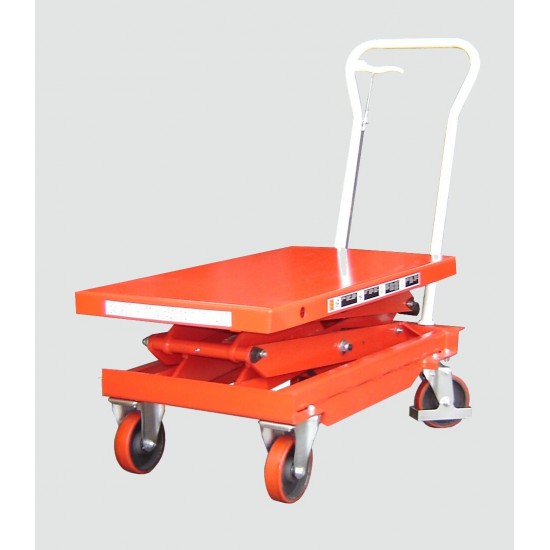 Manual Operated 800kg Double Lift Mobile Scissor Table BSL80D