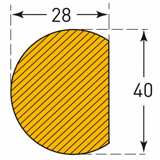 Traffic Line Impact Protection Profile (Semi-circular) 422.22.446