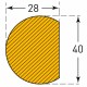 Traffic Line Impact Protection Profile (Semi-circular) 422.22.446