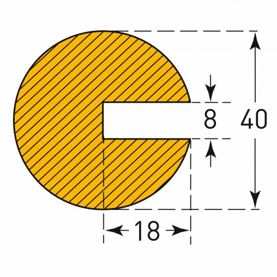 Traffic Line Impact Protection Profile (Semi-circular) 422.24.672