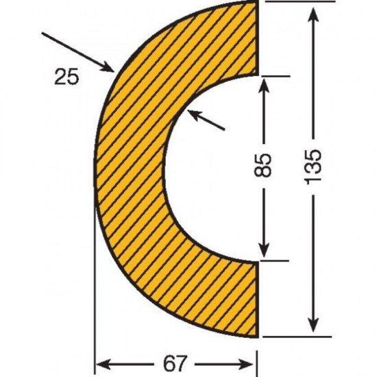 Traffic Line Impact Protection Profile (Curvature) 422.17.488