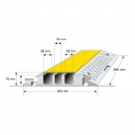 Traffic-Line Heavy Duty Cable/Hose 3 Channel Protector 279.23.799 Traffic-Line Heavy Duty Cable/Hose 3 Channel Protector 279.23.799