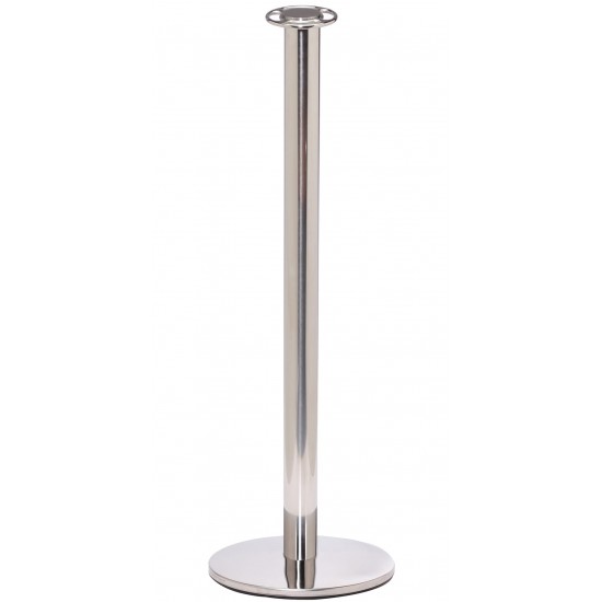 Ropemaster Flat Top Polished Stainless Steel Barrier Queue Post