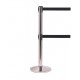 Queue-Master Twin Retractable Belt Barrier Polished Stainless Steel Queue-Master Twin Retractable Belt Barrier Polished Stainless Steel