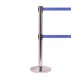 Queue-Master Twin Retractable Belt Barrier Polished Stainless Steel Queue-Master Twin Retractable Belt Barrier Polished Stainless Steel