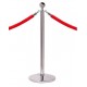 Ropemaster Ball Top Polished Stainless Steel Barrier Queue Post