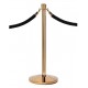 Ropemaster Crown Top Polished Brass Barrier Queue Post