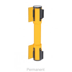 WallPro Twin Wall Mounted Fully Retractable Belt Barrier With 2.3m/3.0m/3.9m/4.6m Belt Lengths